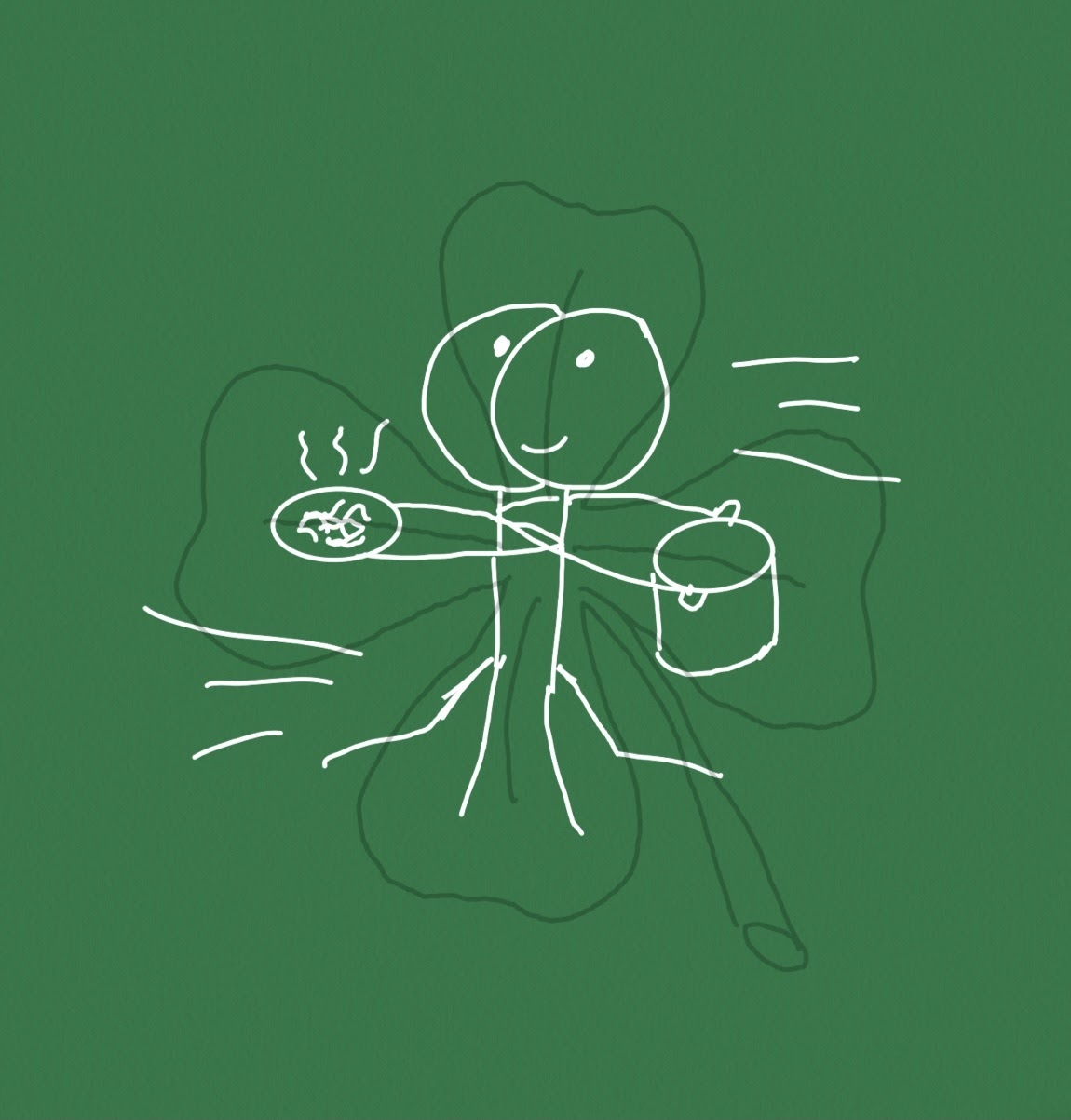 Clover Cooked sketch icon