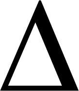 Delta symbol, to look like top of Harry Potter Sorting Hat