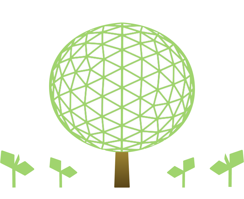 Seedling made of triangles.
