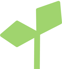 Seedling made of triangles.